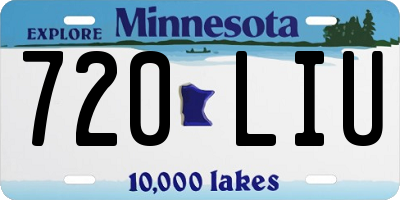 MN license plate 720LIU