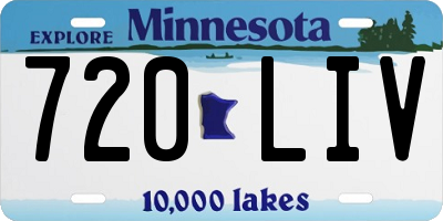MN license plate 720LIV