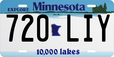 MN license plate 720LIY