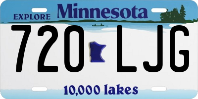 MN license plate 720LJG