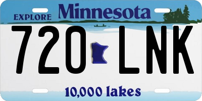 MN license plate 720LNK