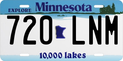 MN license plate 720LNM