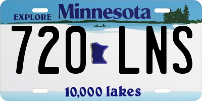 MN license plate 720LNS