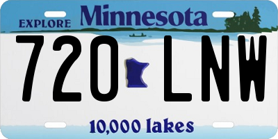 MN license plate 720LNW