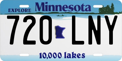 MN license plate 720LNY