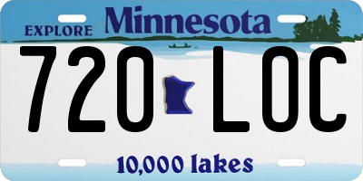 MN license plate 720LOC