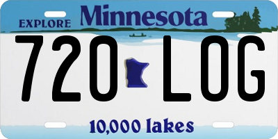 MN license plate 720LOG