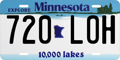 MN license plate 720LOH