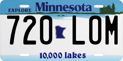 MN license plate 720LOM