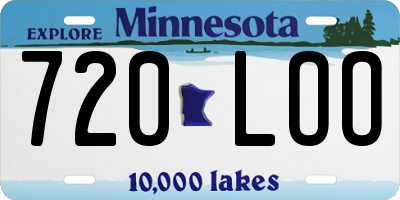 MN license plate 720LOO