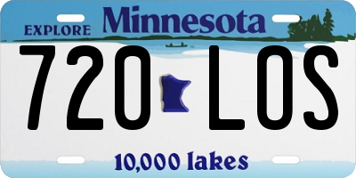 MN license plate 720LOS