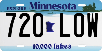 MN license plate 720LOW