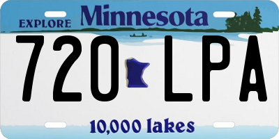 MN license plate 720LPA