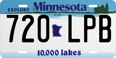 MN license plate 720LPB
