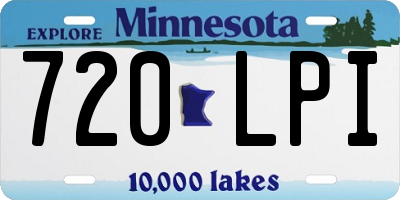 MN license plate 720LPI