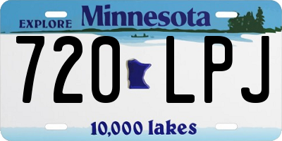 MN license plate 720LPJ