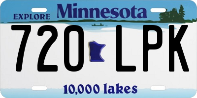 MN license plate 720LPK