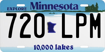 MN license plate 720LPM