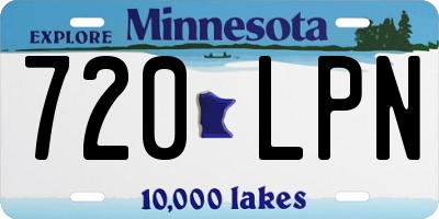 MN license plate 720LPN