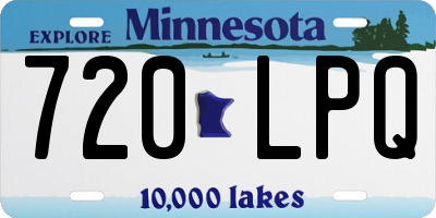 MN license plate 720LPQ