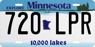 MN license plate 720LPR