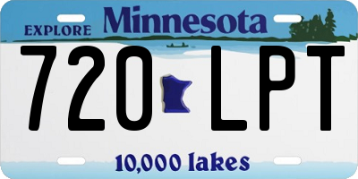 MN license plate 720LPT