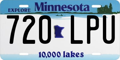 MN license plate 720LPU
