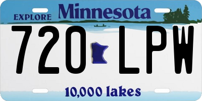 MN license plate 720LPW