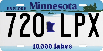 MN license plate 720LPX