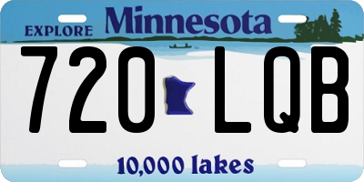 MN license plate 720LQB