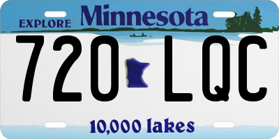 MN license plate 720LQC
