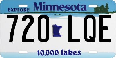 MN license plate 720LQE
