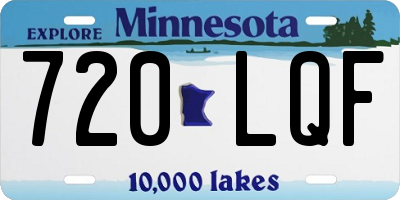 MN license plate 720LQF