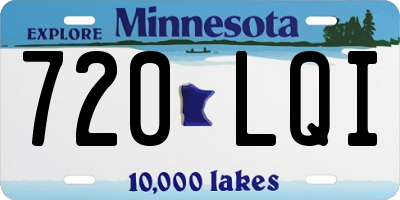 MN license plate 720LQI