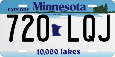 MN license plate 720LQJ