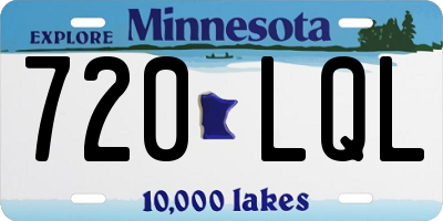 MN license plate 720LQL