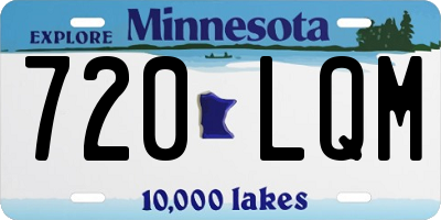 MN license plate 720LQM