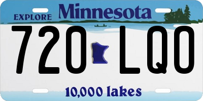 MN license plate 720LQO