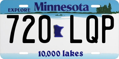 MN license plate 720LQP