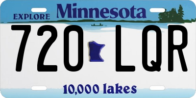 MN license plate 720LQR