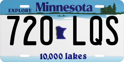 MN license plate 720LQS
