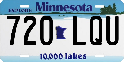 MN license plate 720LQU