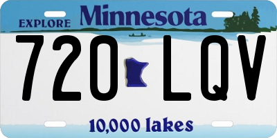 MN license plate 720LQV