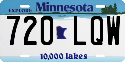 MN license plate 720LQW