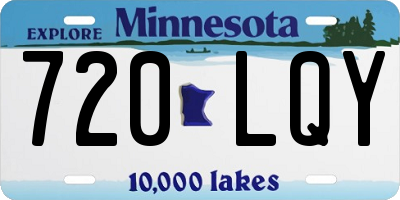 MN license plate 720LQY