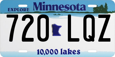 MN license plate 720LQZ