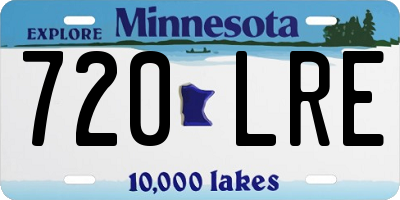 MN license plate 720LRE