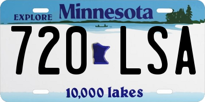 MN license plate 720LSA