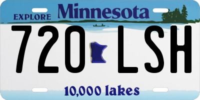 MN license plate 720LSH
