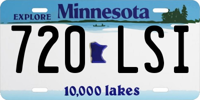 MN license plate 720LSI